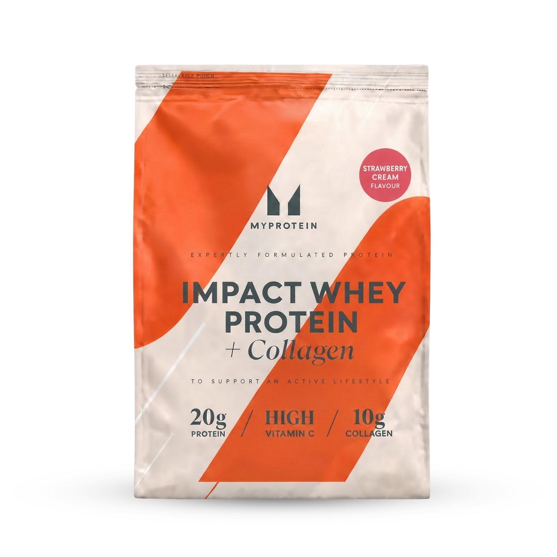Impact Whey Protein + Collagène - 360g - 15portions - Crème à la fraise
