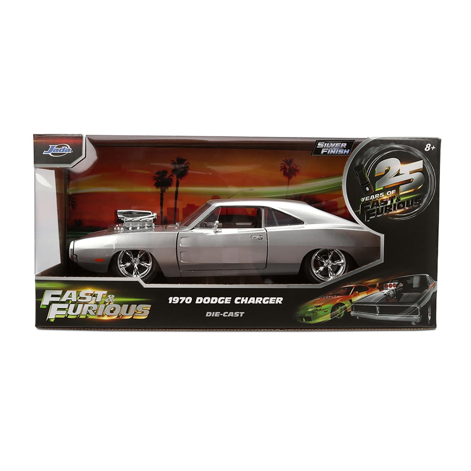 Fast & Furious Anniversary Dom's Dodge Silver Finish 1:24 Jada