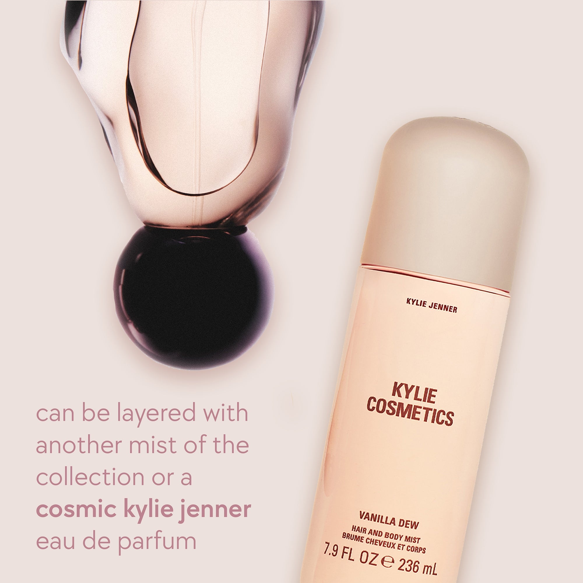 Kylie Cosmetics Vanilla Dew Hair & Body Mist 236ml | LOOKFANTASTIC