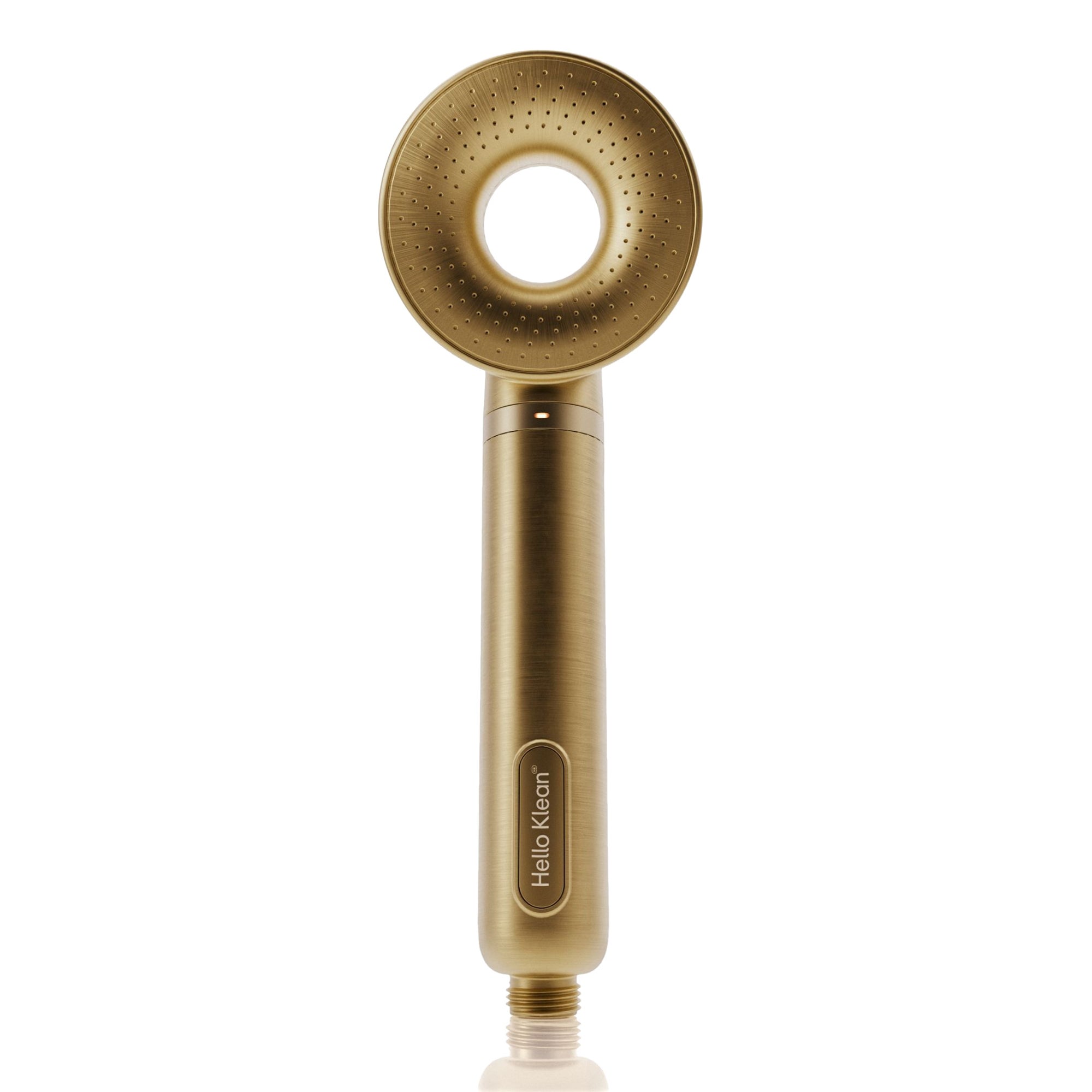 could not head 'https: Images High Quality Grahic HELLO KLEAN Shower Head+ - Brushed Brass | Cult Beauty