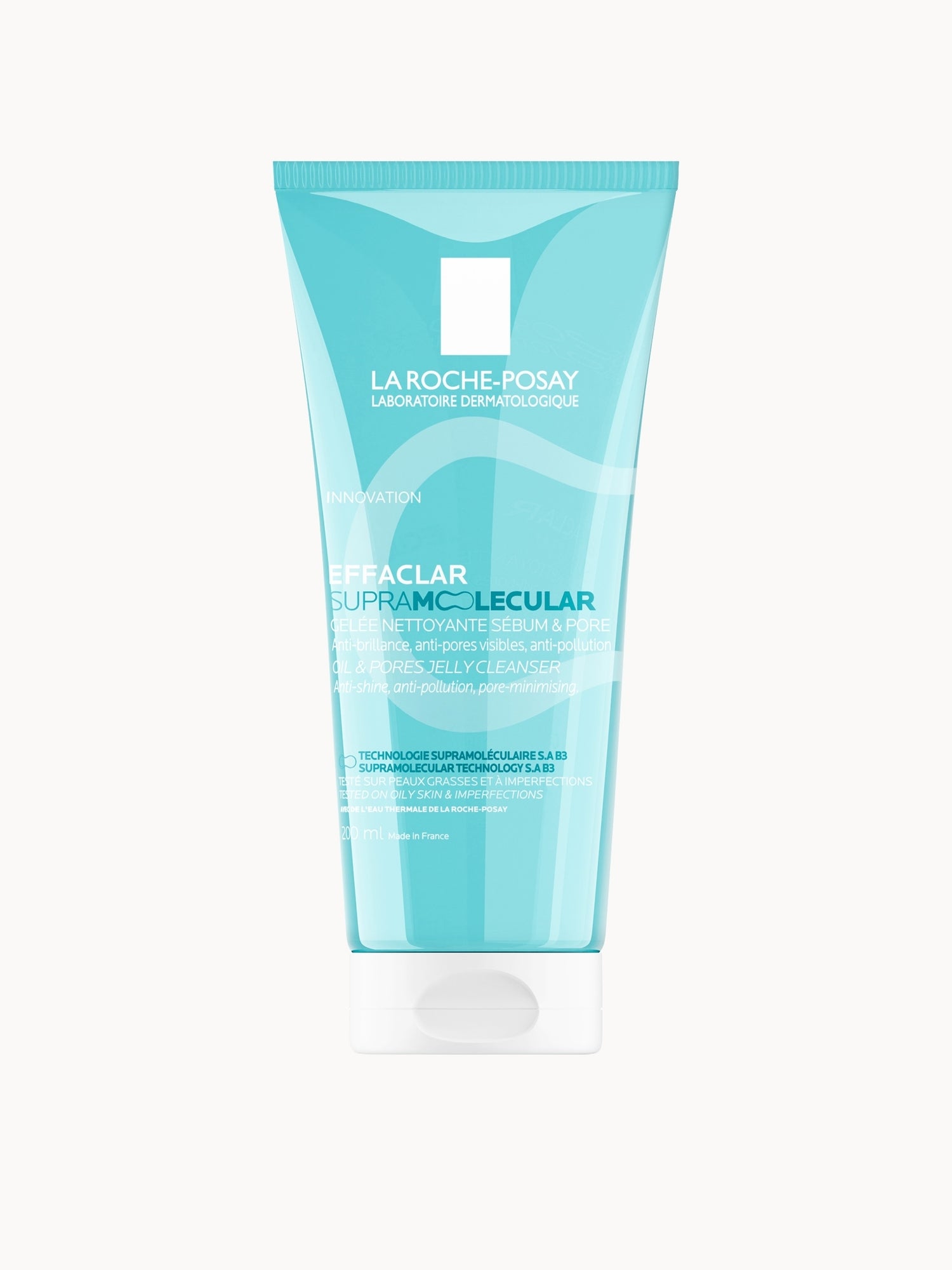 La Roche-Posay Effaclar Supramolecular Face Jelly Cleanser for Oily Skin & Visible Pores with Salicylic Acid & Niacinamide 200ml