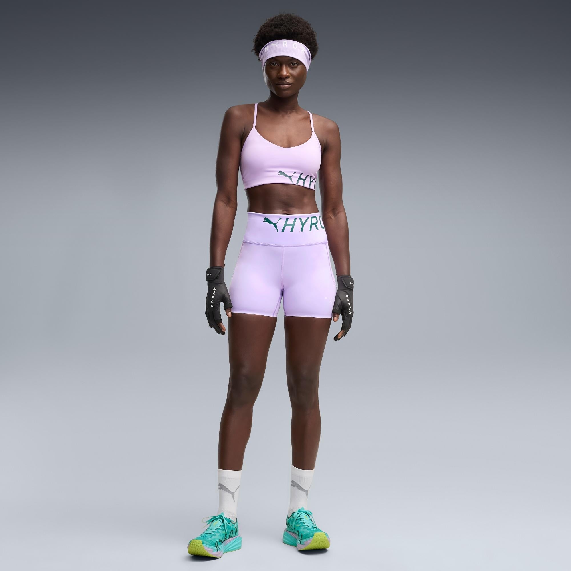 トレーニングウェア等出品中　Bombshell バイオレットXS WOMEN'S STRAPPY PWRMODE BRA - purple - XS | HYROX Shop Official