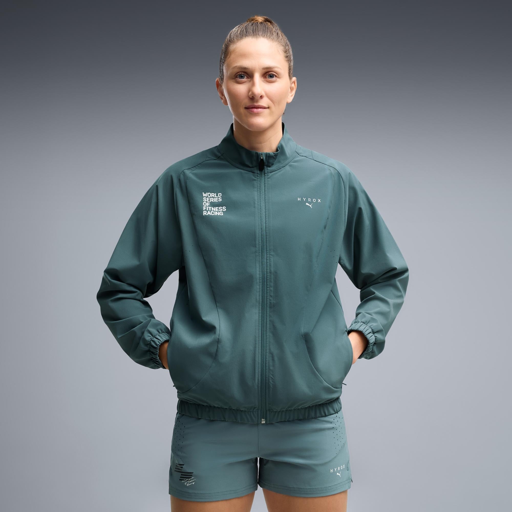 WOMEN'S PWRMODE JACKET - green - XS | HYROX Shop Official