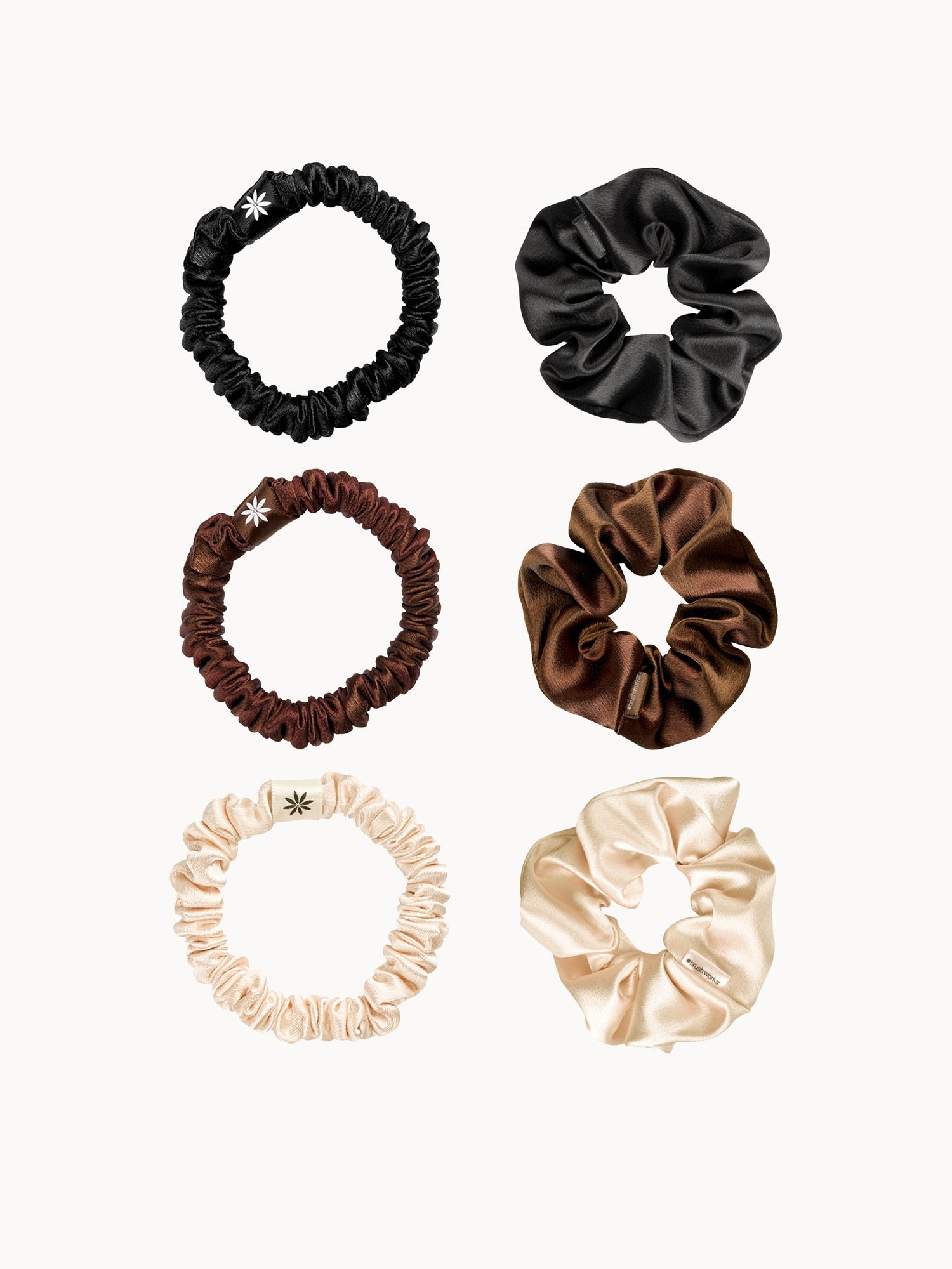 brushworks Everyday Satin Scrunchie Set