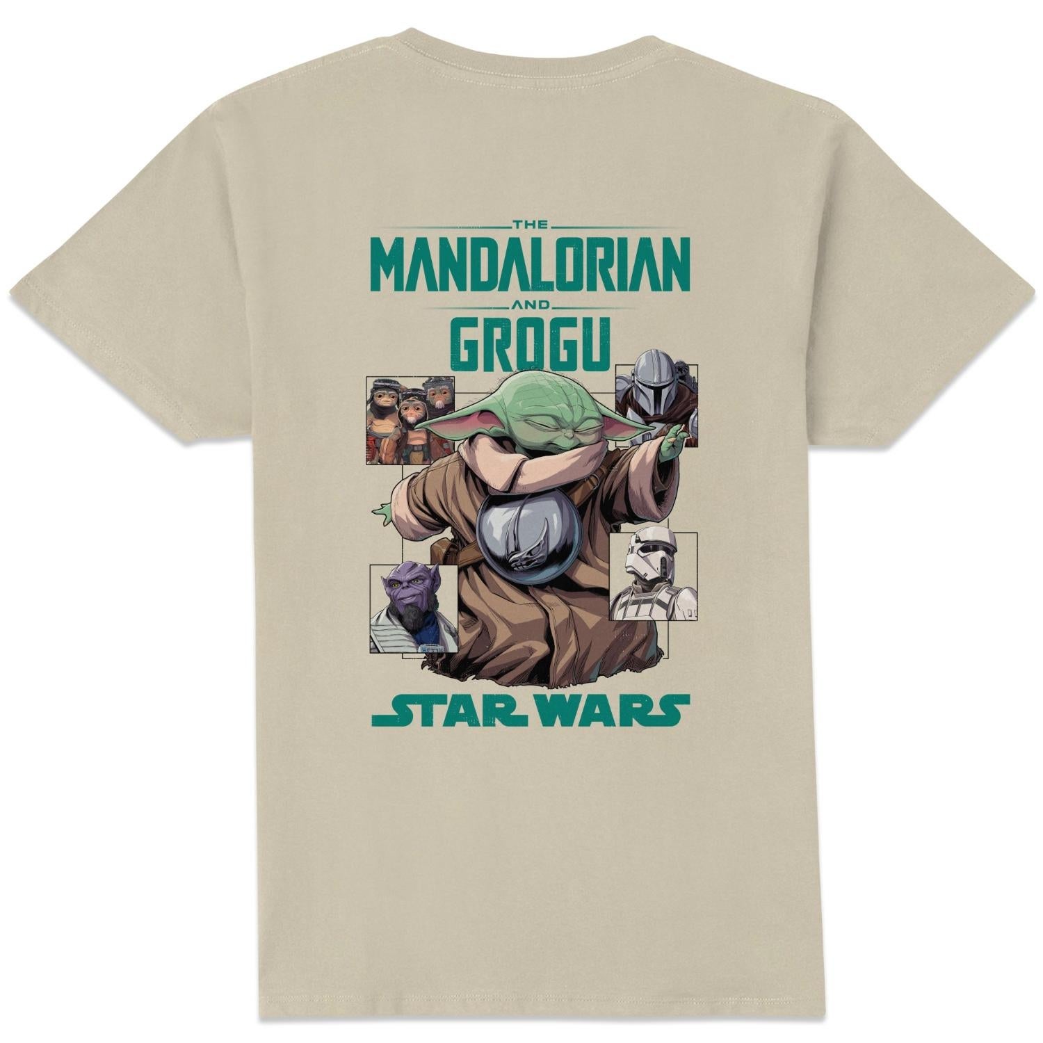 Mandalorian & Grogu Grogu Squares T-Shirt Cream - XXL | Zavvi UK