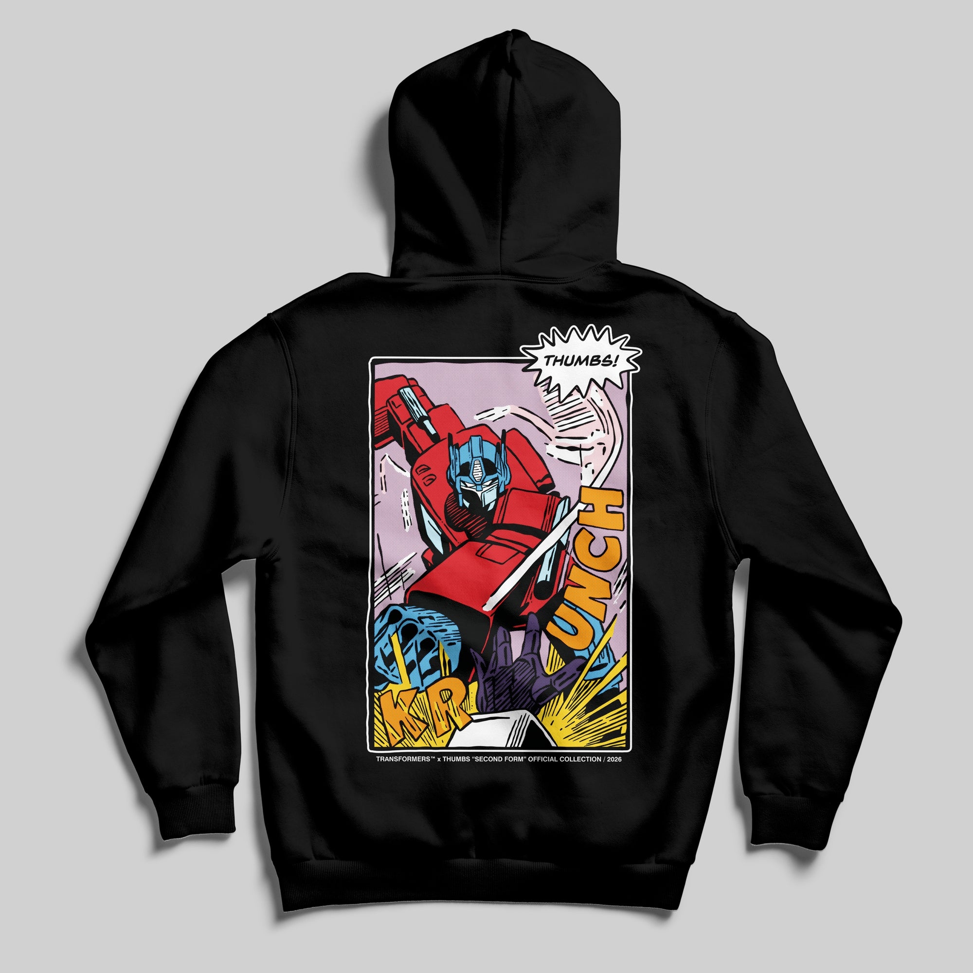 Transformers x THUMBS Zavvi Exclusive Optimus Prime Comic Hoodie