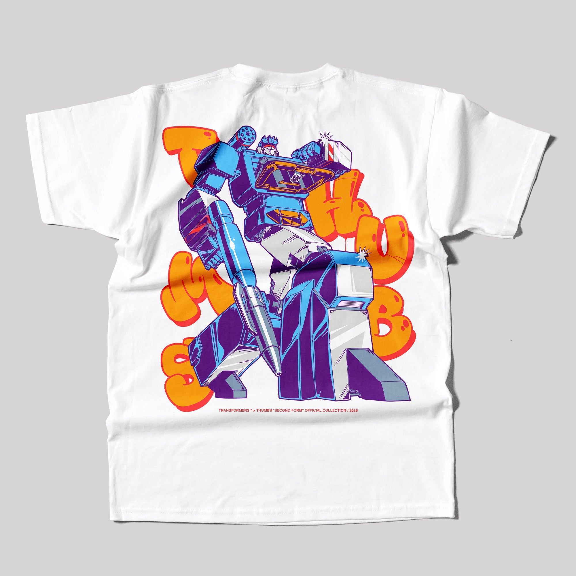 Transformers x THUMBS Soundwave Aerosol T-Shirt White - XXL | Zavvi UK