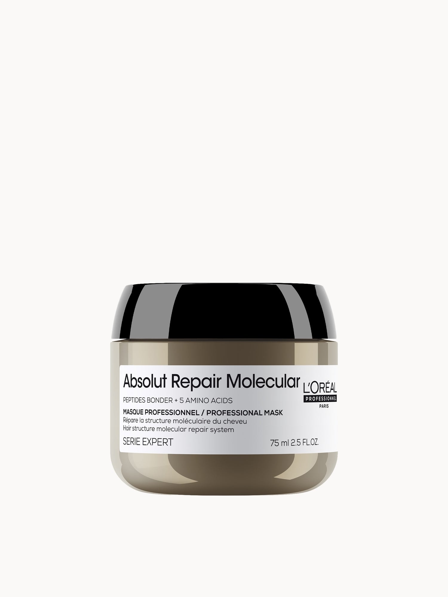 L’Oréal Professionnel Absolut Repair Molecular Mini Hair Mask for Damaged Hair, Bond Repair & Nourishment, Travel-Size 75ml