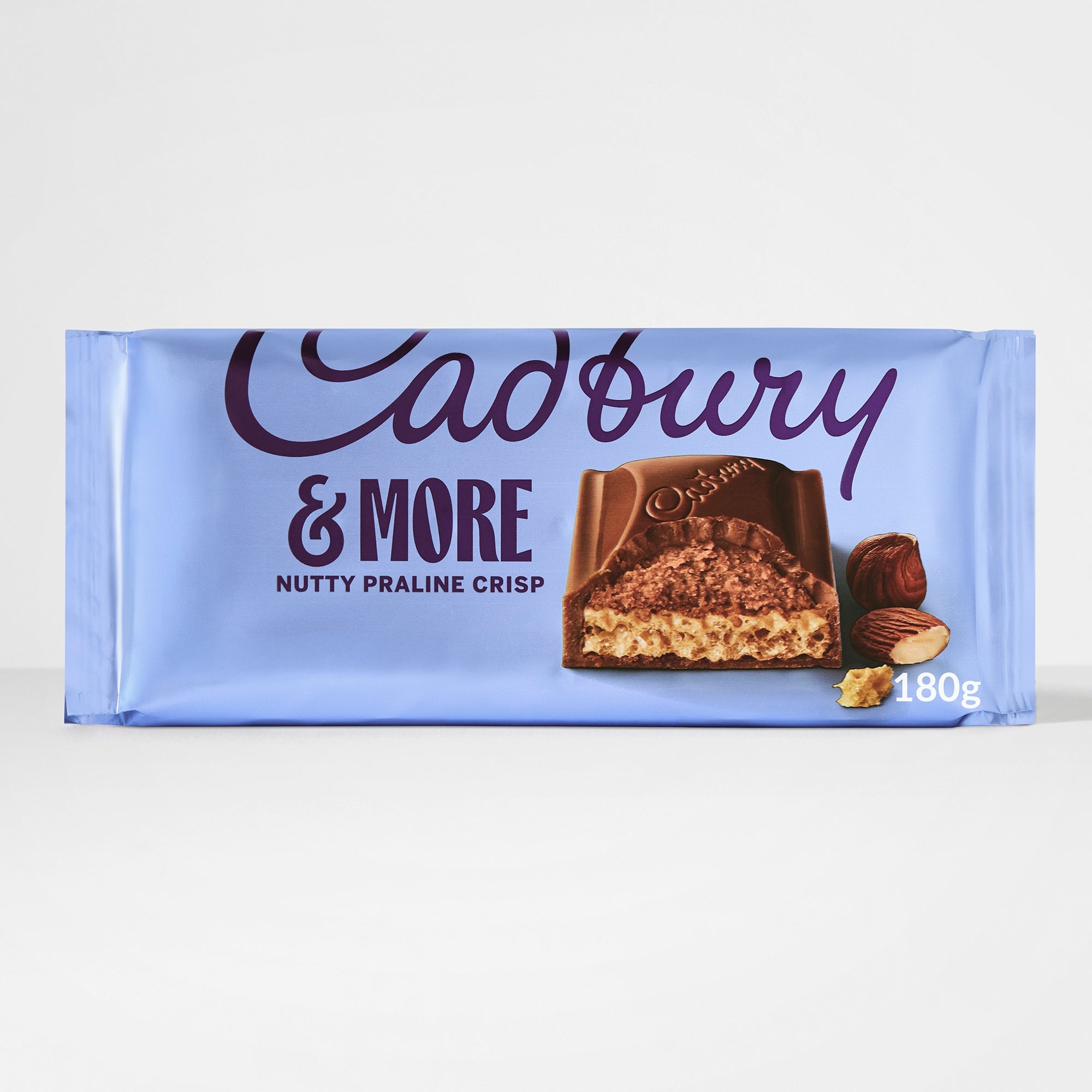 Cadbury Dairy Milk & More Nutty Praline Crisp Bar 180g