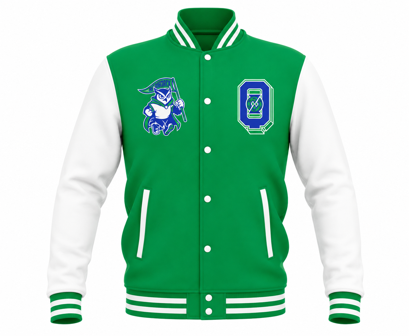 Magic the Gathering Strixhaven Quandrix Varsity Jacket Green