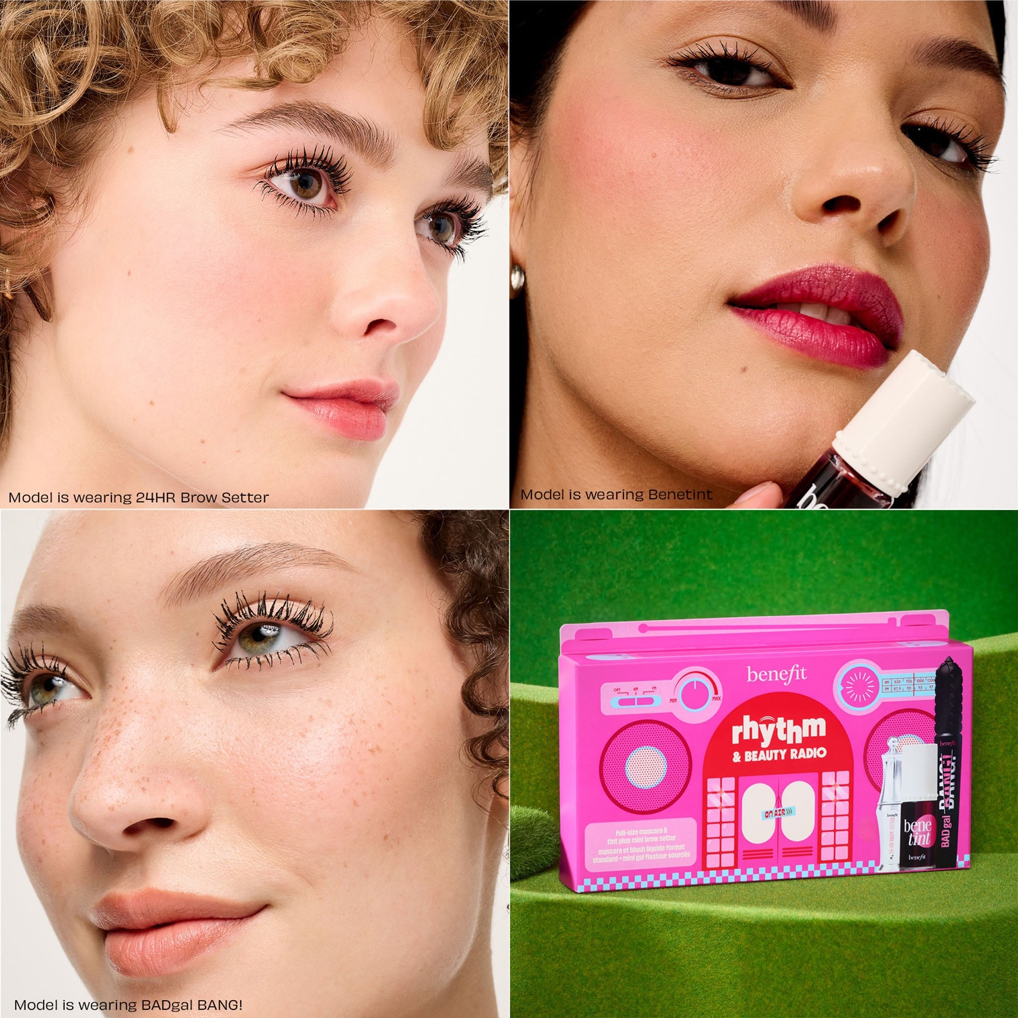 Benefit Rhythm & Beauty Radio, Mascara, Brow & Lip Tint Trio Gift