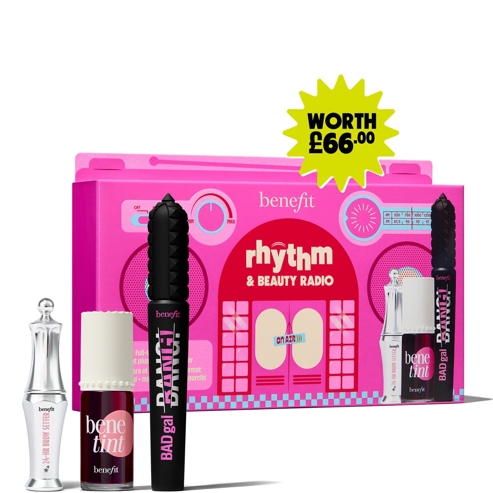 Benefit Rhythm & Beauty Radio, Mascara, Brow & Lip Tint Trio Gift