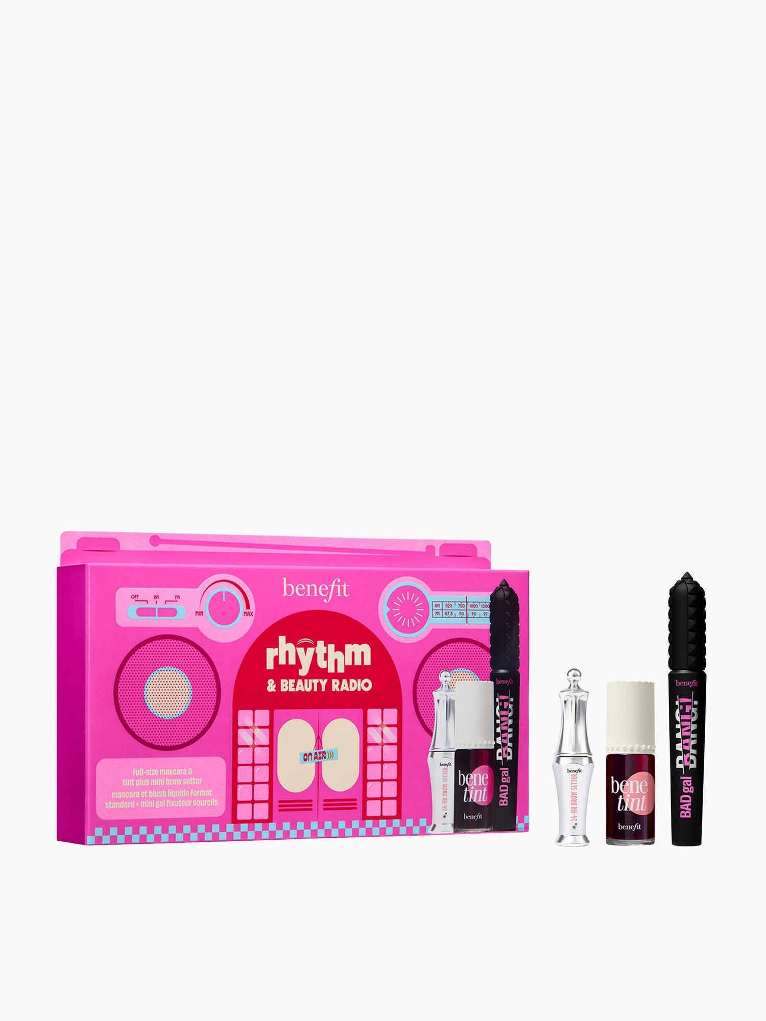 Benefit Rhythm & Beauty Radio, Mascara, Brow & Lip Tint Trio Gift Set