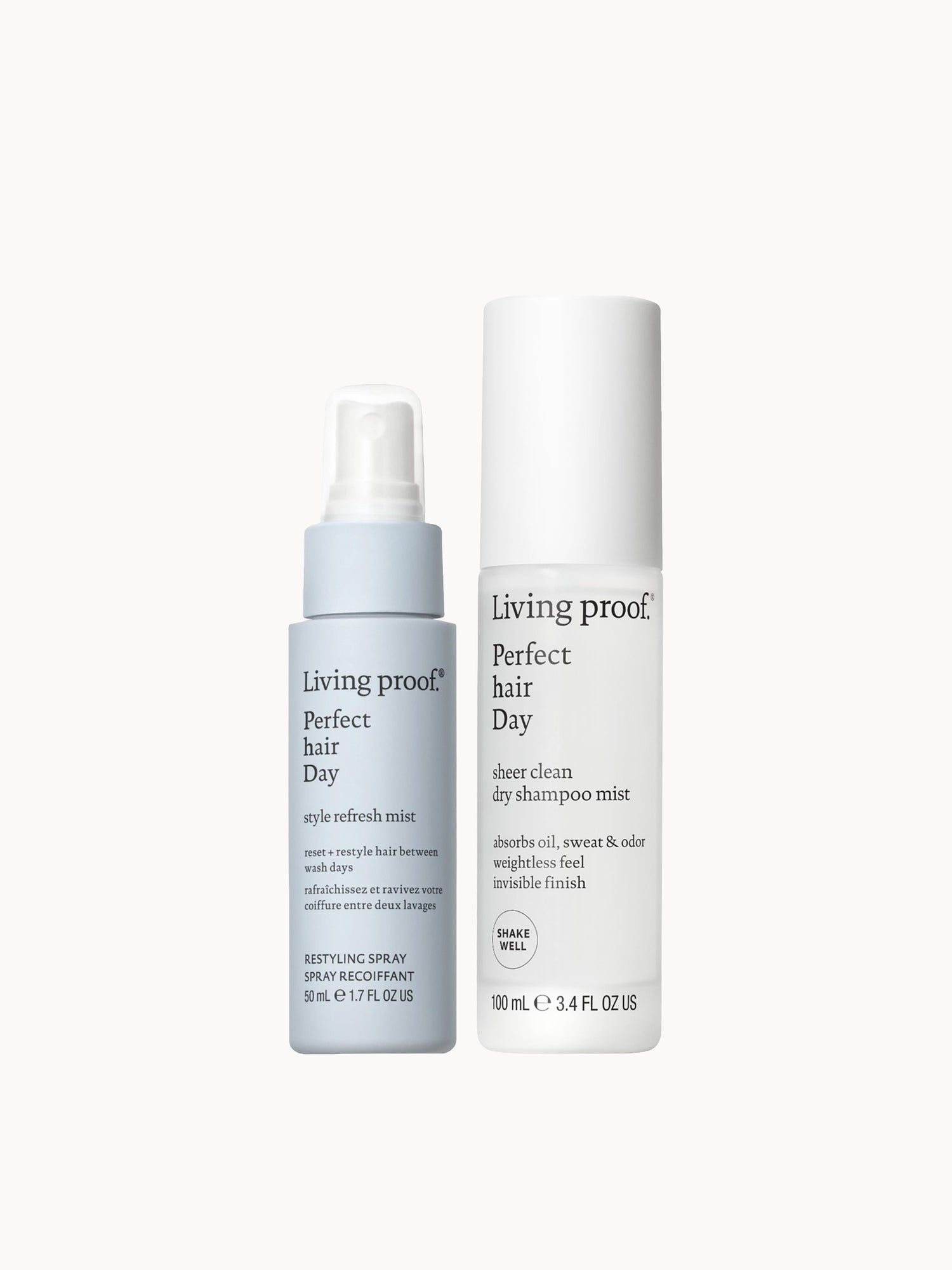 Living Proof Refresh & Revive Sheer Clean Dry Shampoo Mist and Style Refresh Mist Duo