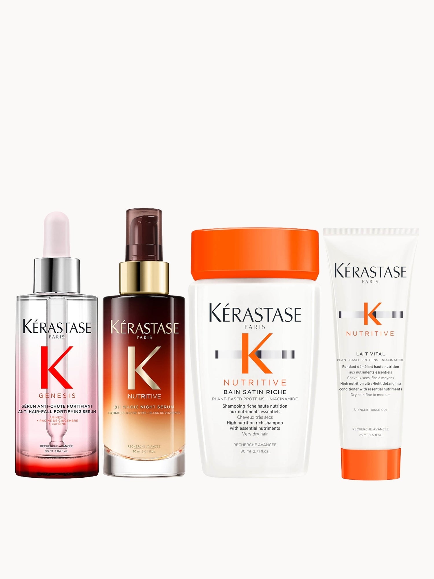 Kerastase Genesis Serum & Nutritive 8h Magic Night Serum with Nutritive Shampoo and Conditioner