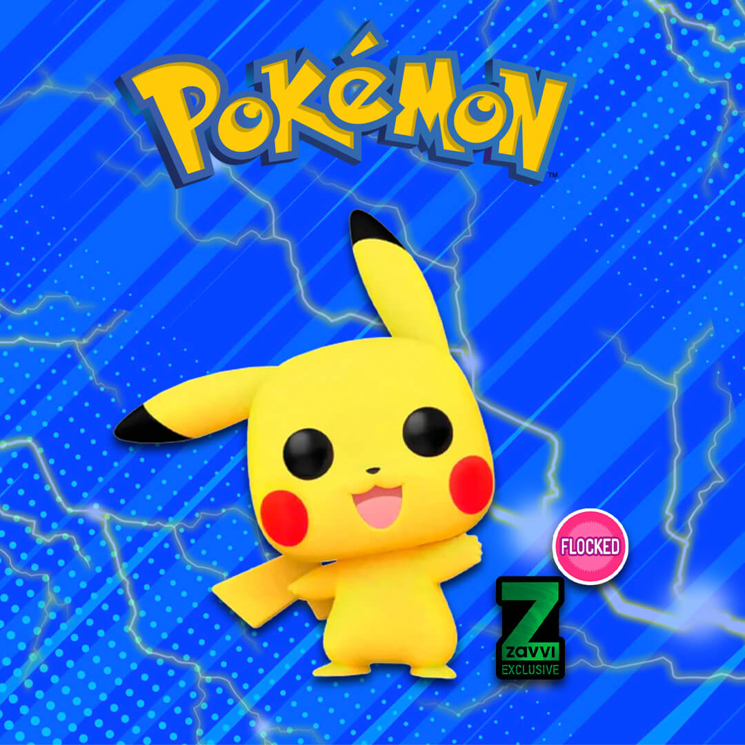 ⚡ NEW: ZAVVI EXCLUSIVE FLOCKED PIKACHU ⚡ - Pop In A Box UK