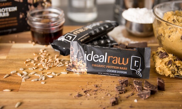 IdealRaw Organic Protein Bars Cookie Dough