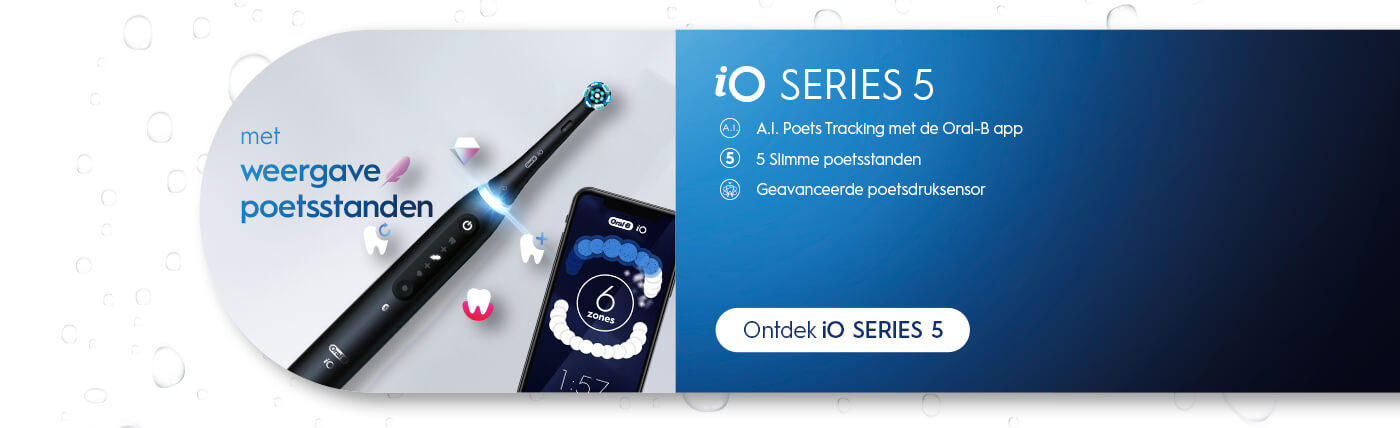 iO Series 5 met weergave poetsstanden - ONTDEK iO SERIES 5