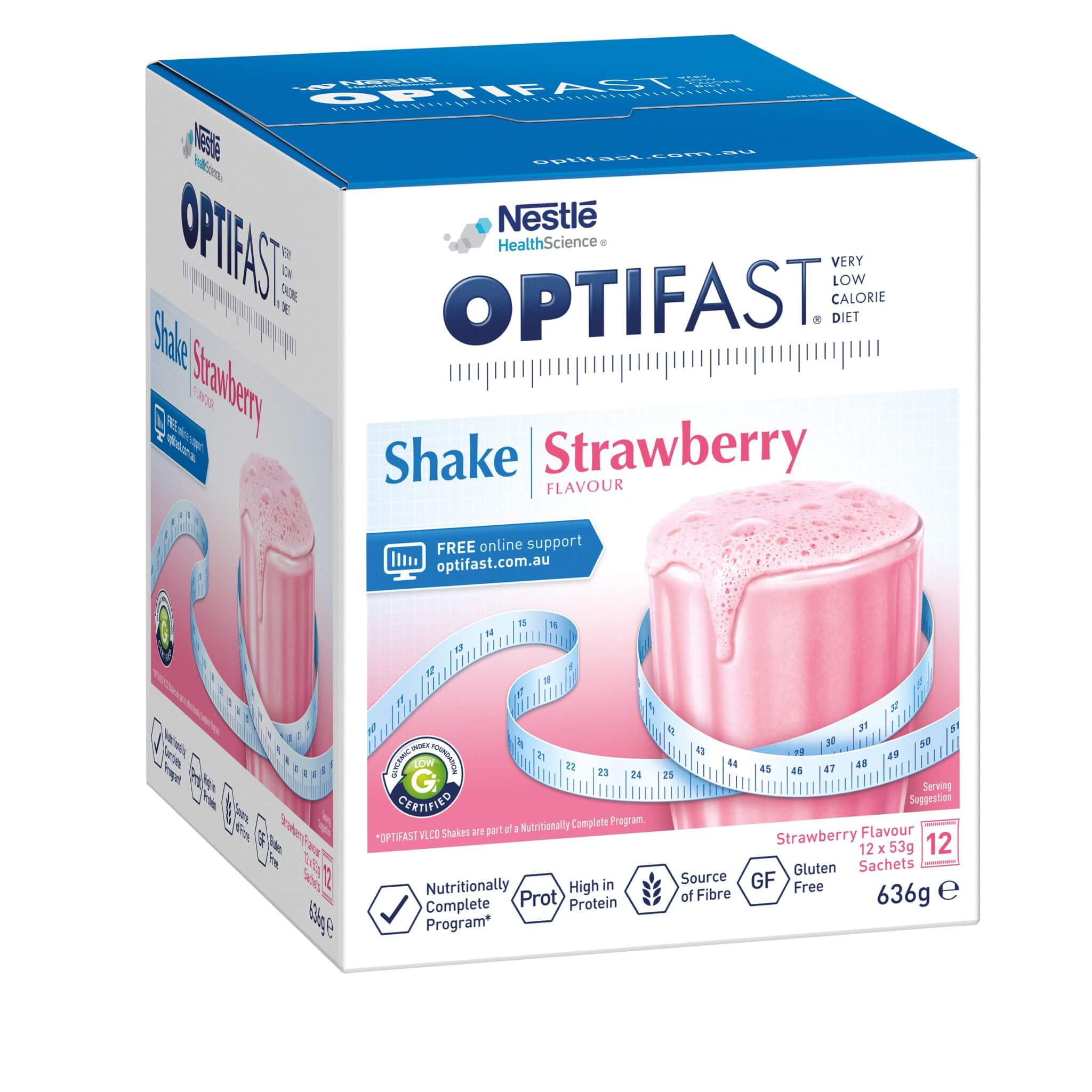 OPTIFAST VLCD Shake Strawberry Flavour 12x53g