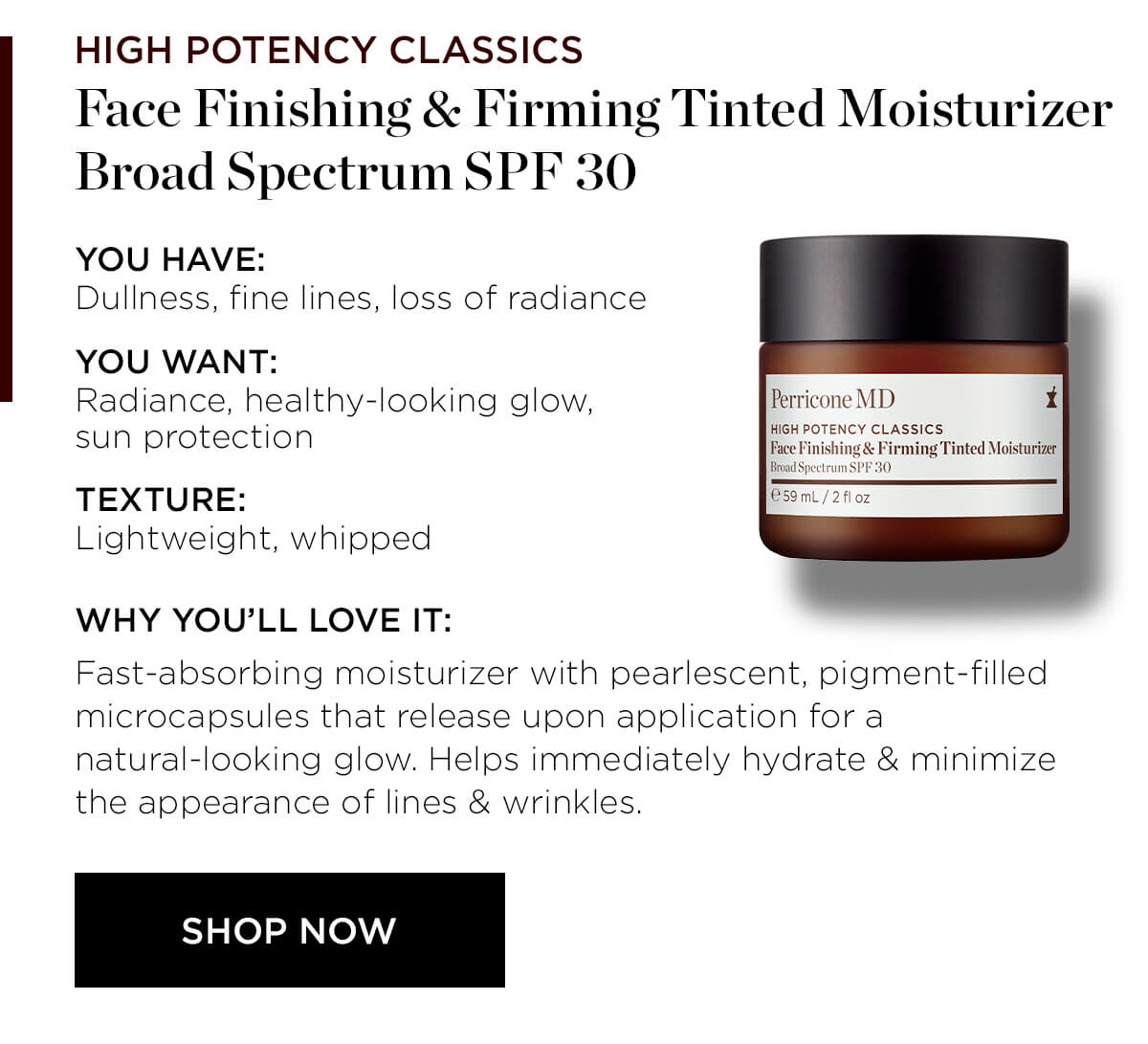 face finishing & firming tinted moisturizer broad spectrum spf 30