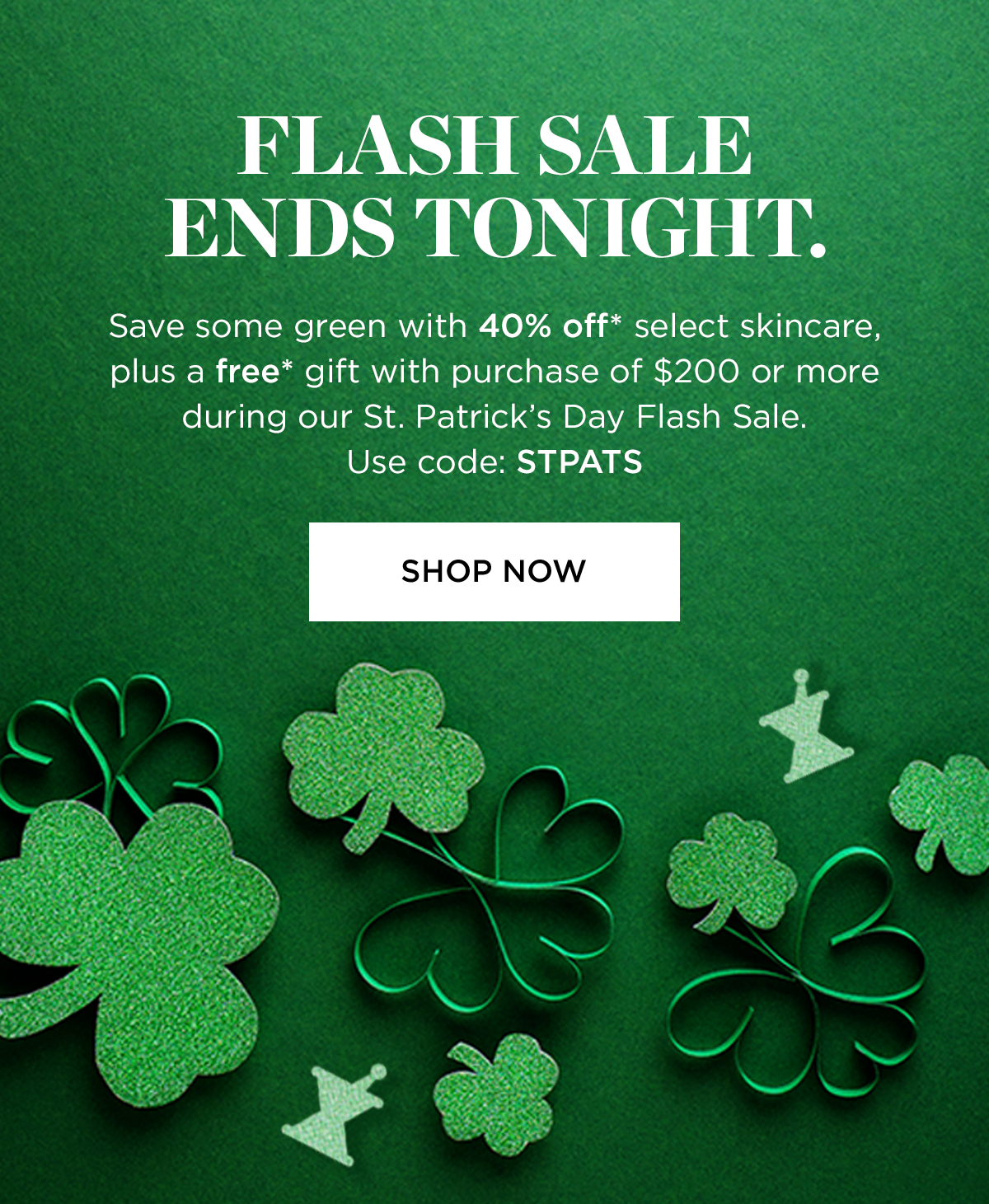 FLASH SALE ENDS TONIGHT