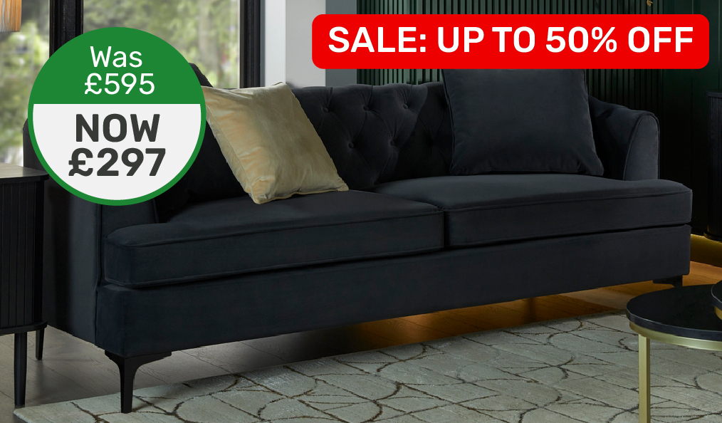 Up to 50% off Selected Sofas and Sofa Beds