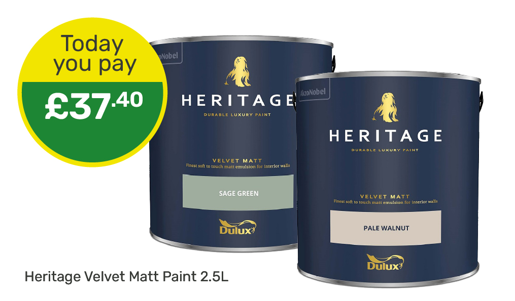 Heritage Velvet Matt Paint 2.5L Today You Pay £37.40