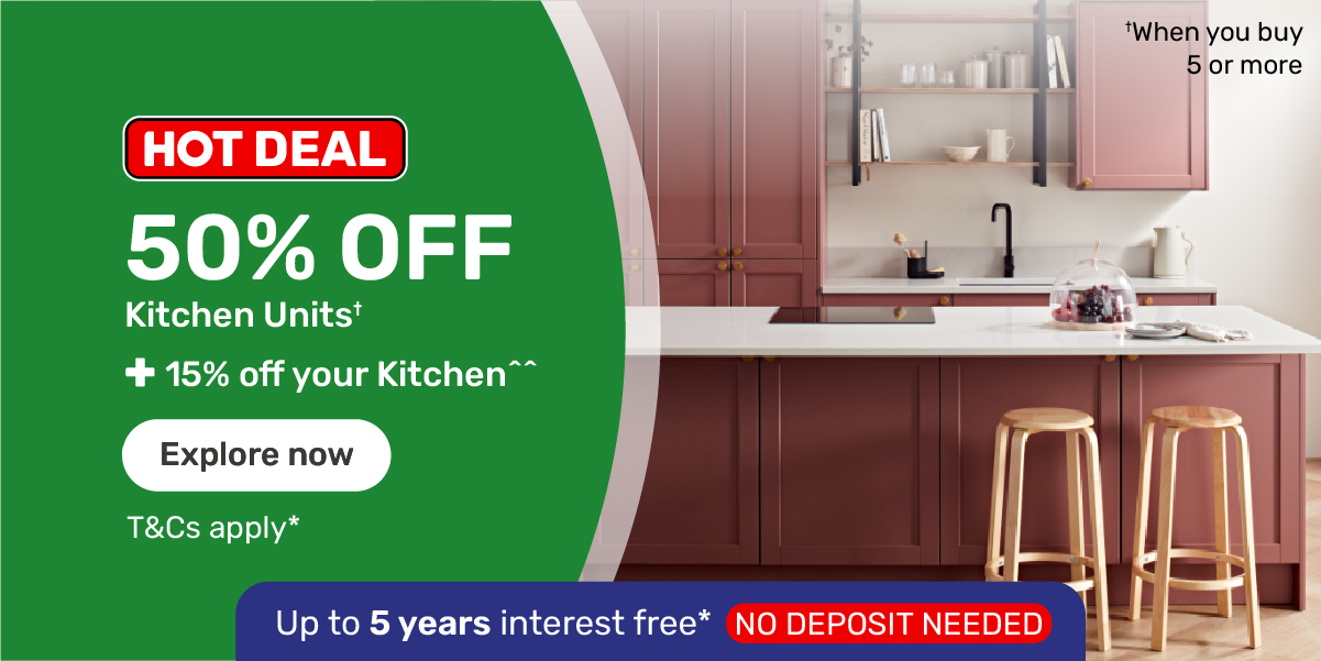 Half Price Kitchen Units when you buy 5 or more