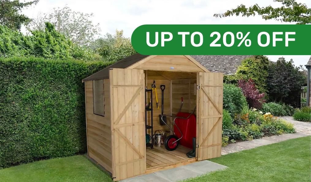Up to 20% off selected Garden Sheds