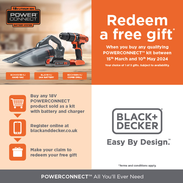 Redeem a free gift when you buy any qualifying Powerconnect kit between 15th and 10th May 2024