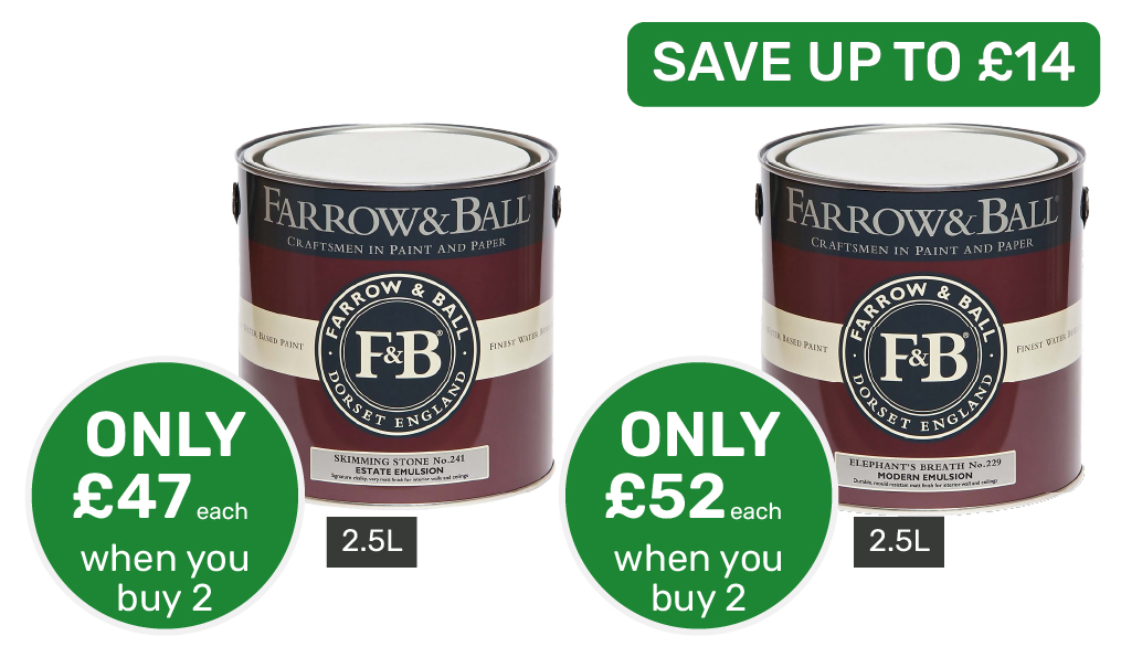 Buy 2 and Save on Farrow & Ball Indoor Matt Paint