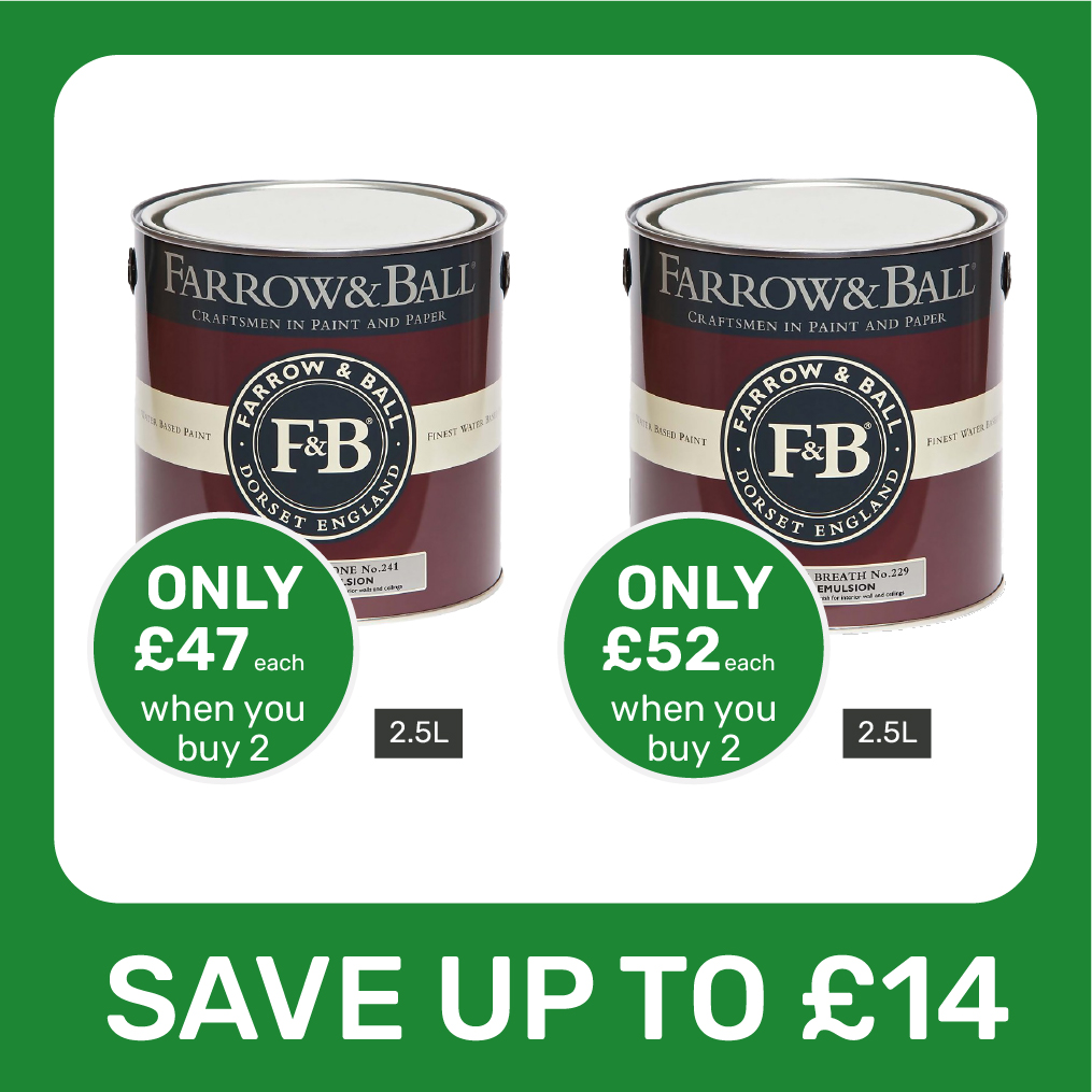 Buy 2 and Save on Farrow & Ball Indoor Matt Paint