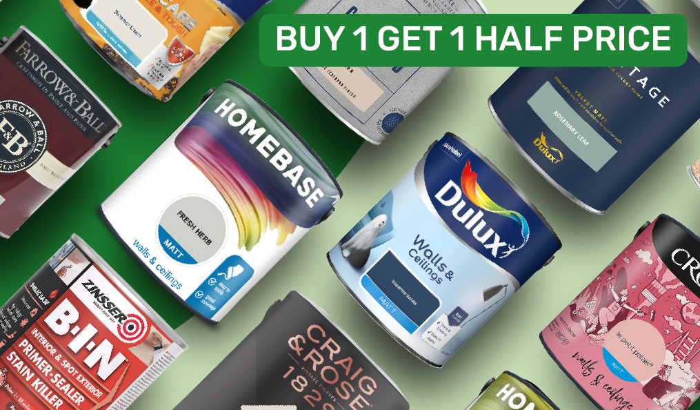 Buy 1 Get 1 HALF PRICE on Indoor Paint