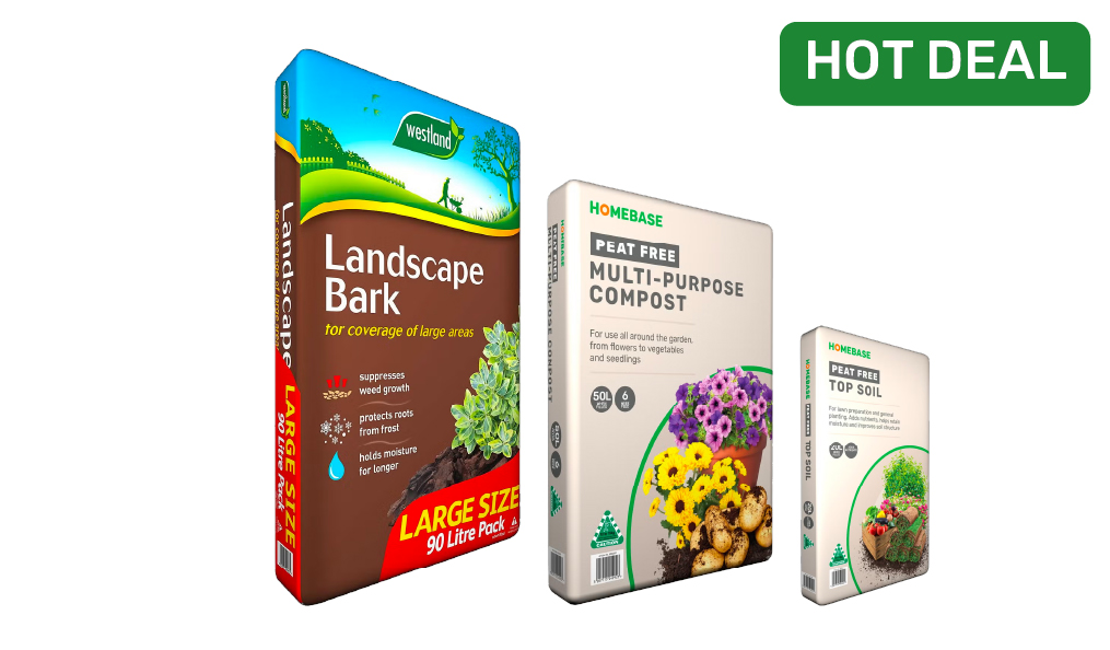 Save 20% when you buy 3 or more on Compost, Top Soil and Bark