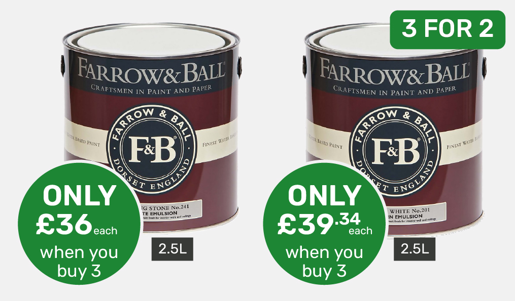 3 FOR 2 Farrow & Ball Indoor Paint