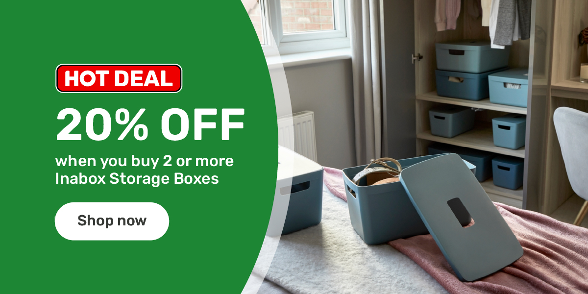 20% off when you buy 2 or more Inabox Storage Boxes