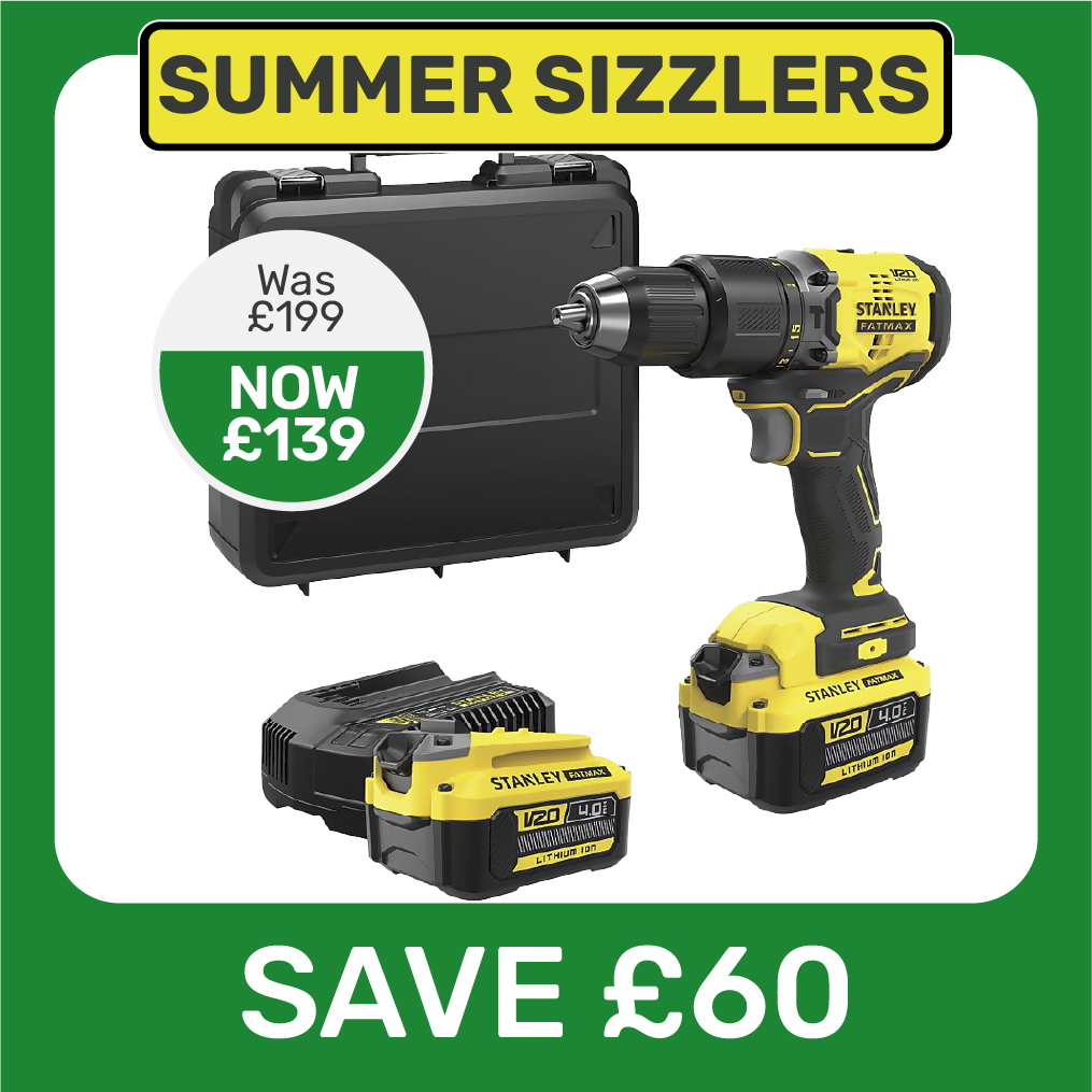 Save £60 on Stanley FatMax V20 Cordless Combi Drill