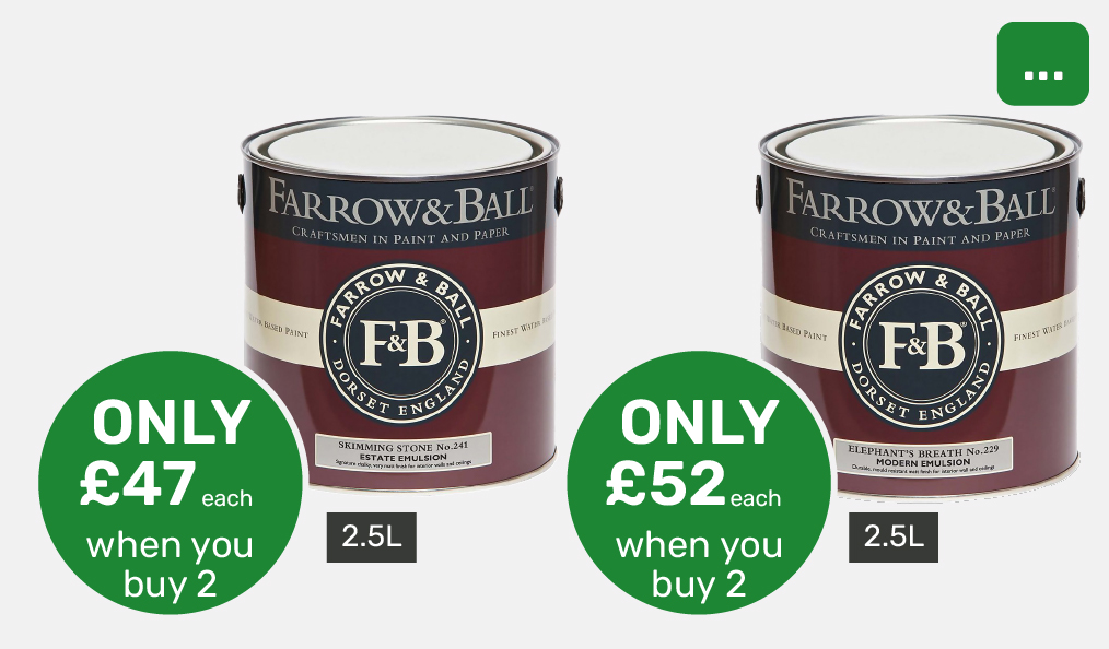 Buy 2 and Save on Farrow & Ball Indoor Matt Paint