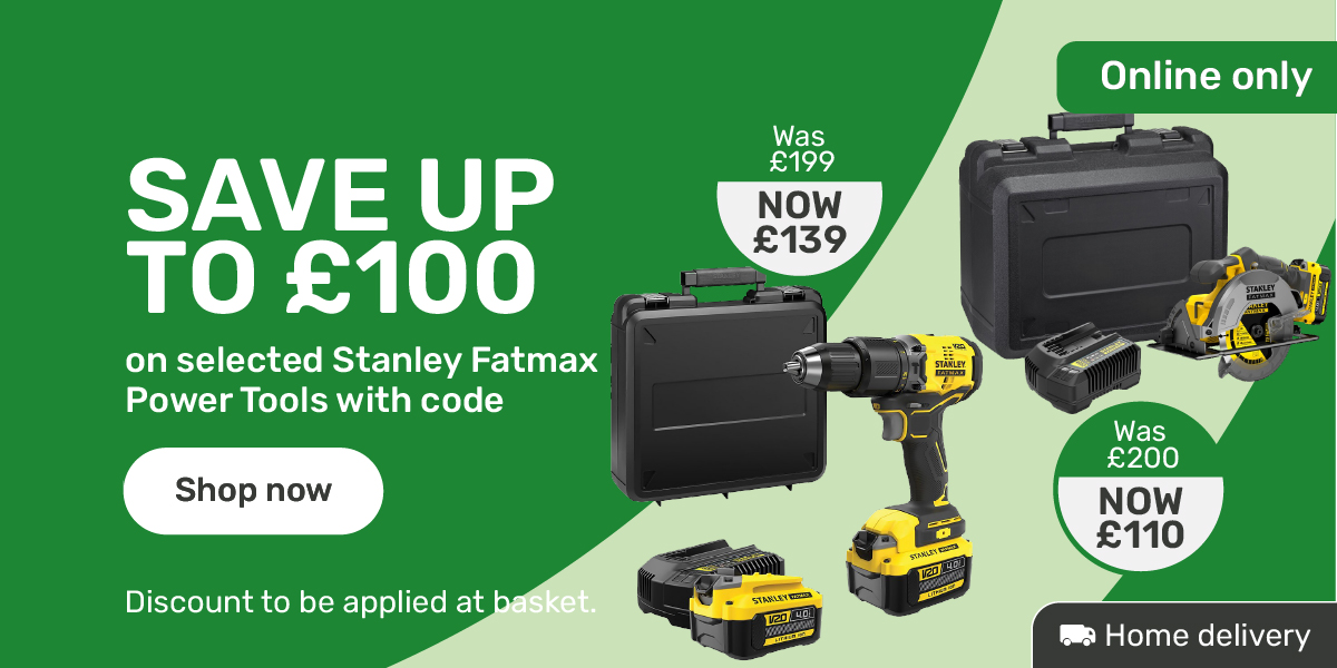 Up to £100 off stanley fat max with code