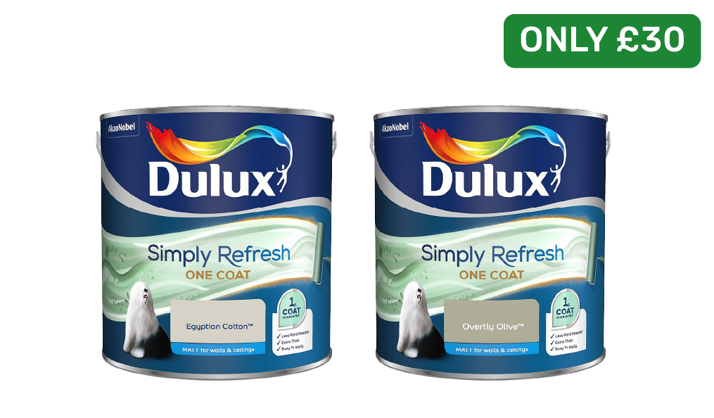 NEW LOW PRICE Dulux Simply Refresh One Coat 2.5L Only £30