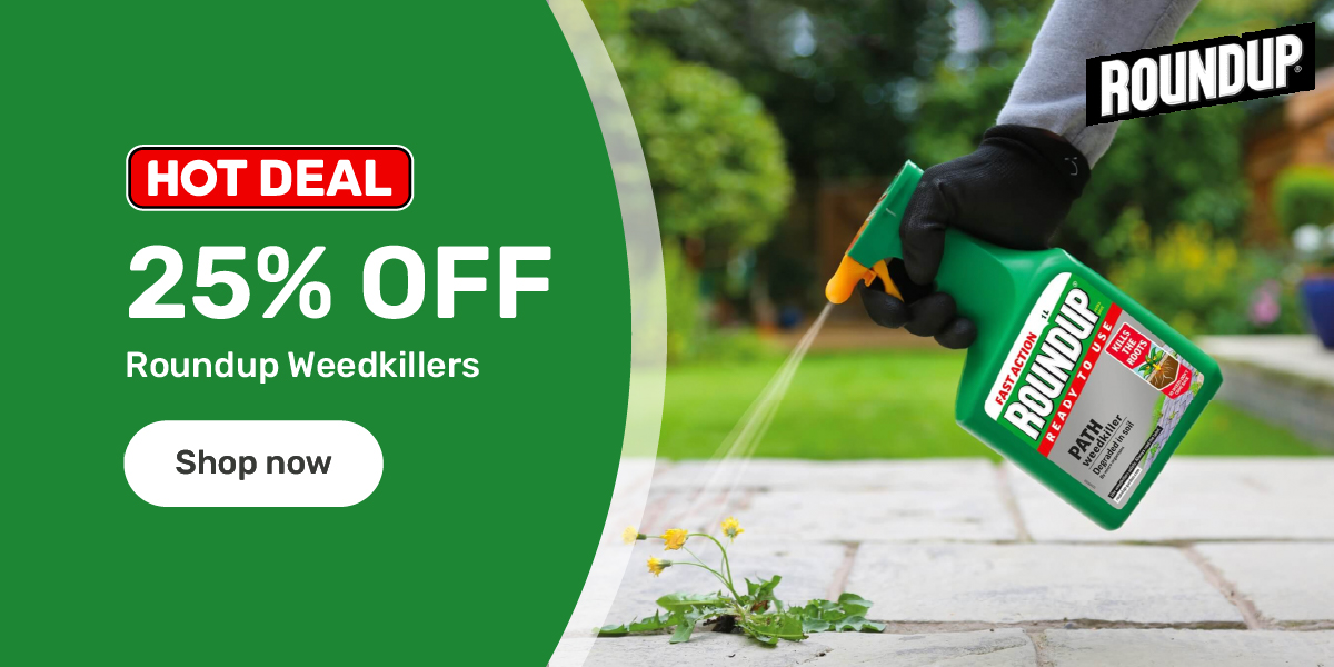 save up to 25% on roundup weedkillers