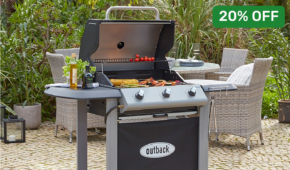 20% off BBQs and accessories when you spend £150 (excludes gas cylinders and Weber)