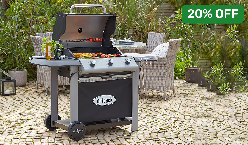 20% off BBQs and accessories when you spend £150 (excludes gas cylinders and Weber)