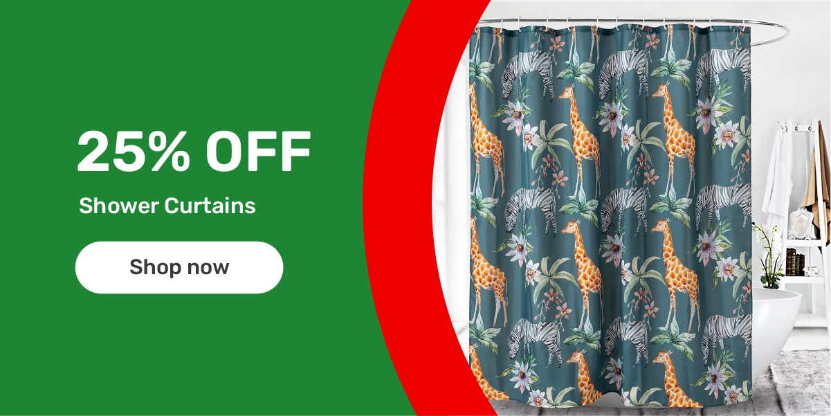 25% off shower curtains