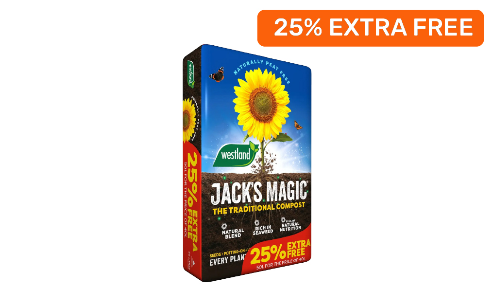 3 for £24 + 25% Extra Free on Jack's Magic Peat Free All-Purpose Compost