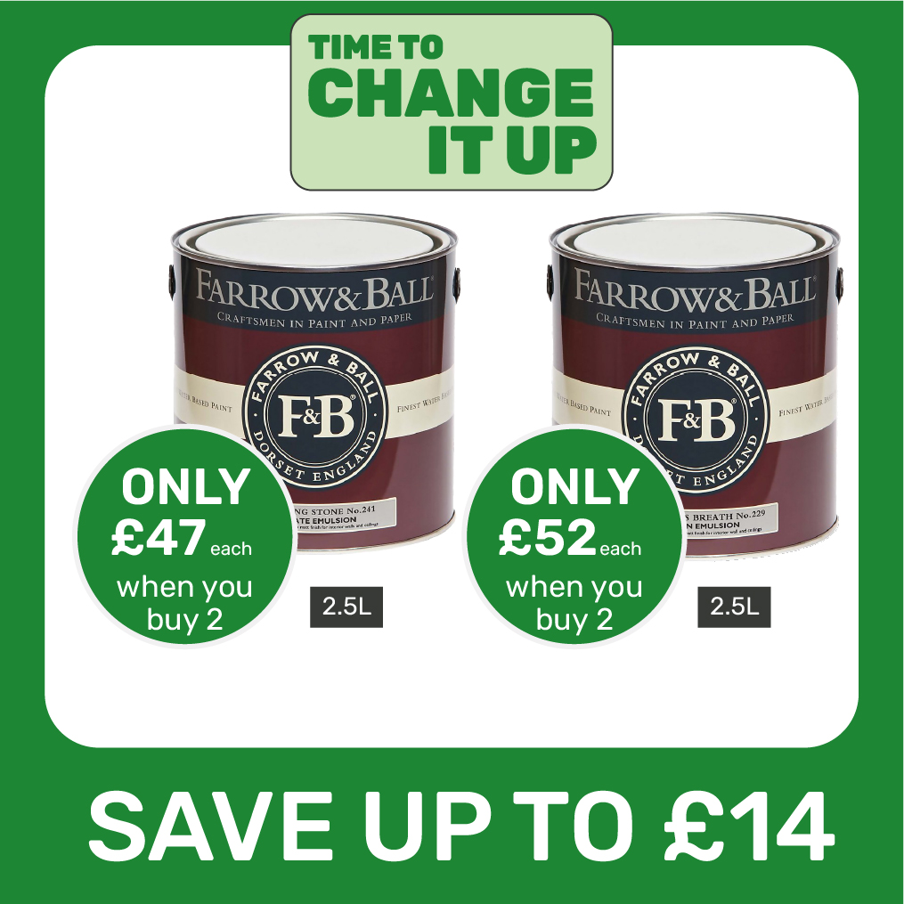 Buy 2 and Save on Farrow & Ball Indoor Matt Paint