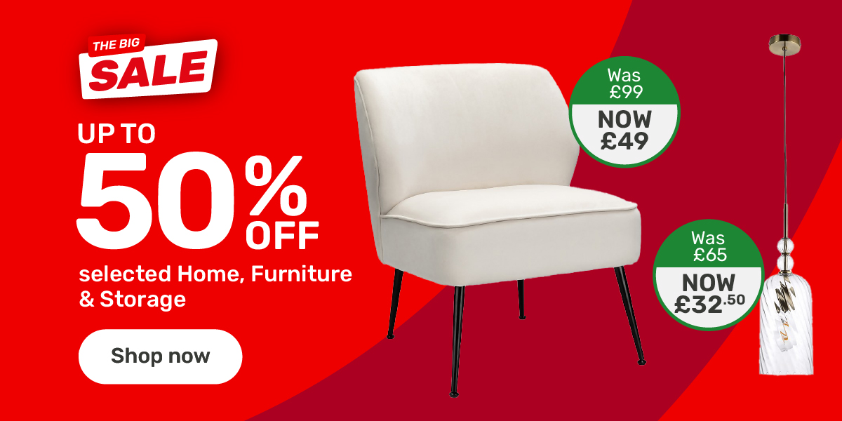 up to 50% off Selected Home, Furniture & Storage