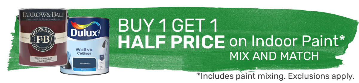 buy 1 get 1 half price on indoor paint