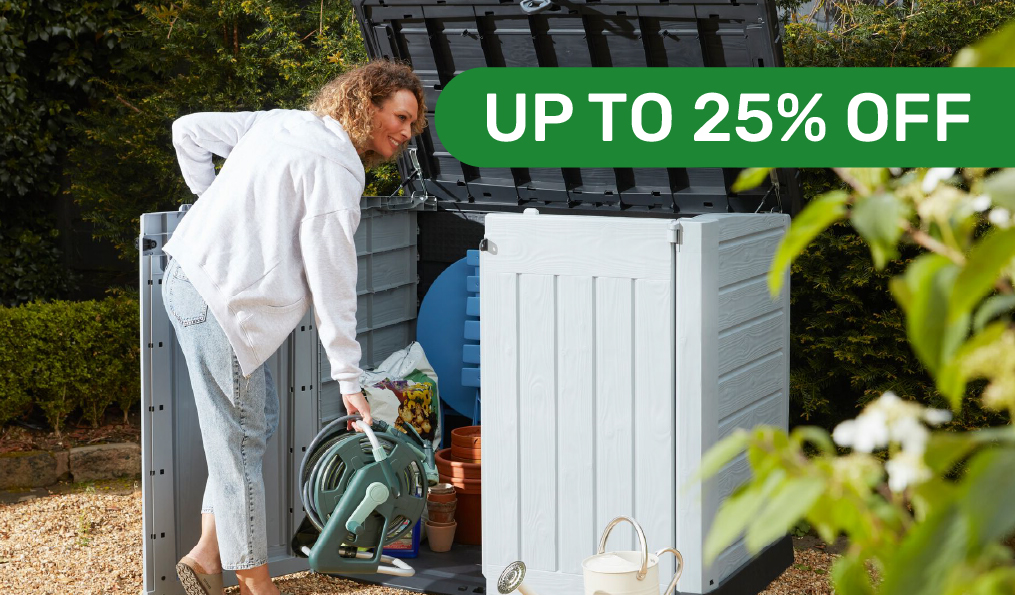 25% off Selected Keter and Toomax Storage