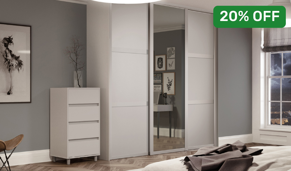 20% off Sliding Wardrobes when you spend £300